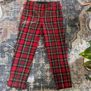 J Crew NWT Cameron Slim Crop Pant Tartan Bi-Stretch Wool size P2